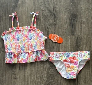 Wonder Nation Kleinkind Mädchen mehrfarbig Tankini Badeanzug Größe 4T UPF 50+ brandneu - Bild 1 von 5