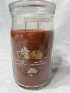 Yankee Candle Whipped Pumpkin Spice 2 Wick Large Jar Candle 20oz New - Picture 1 of 2