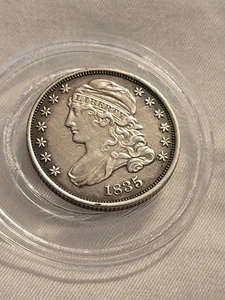 1835 Capped Bust Dime Silver Uncirculated AU BEAUTIFUL Great Patina 24 Hour 🔥🔥 - Picture 1 of 19
