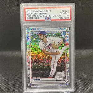 2020 Bowman Draft Spencer Strider Speckle Refractor - Picture 1 of 2