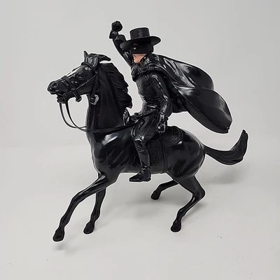 Figura De Colección Marx Zorro con Caballo Tornado Juguete Negro Años 50-60 con Accesorios Foto 1 de 4