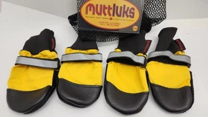 MUTTLUKS Yellow Dog Boots All-Weather MEDIUM Leather Sole Doberman Lab Retriever - Picture 1 of 7