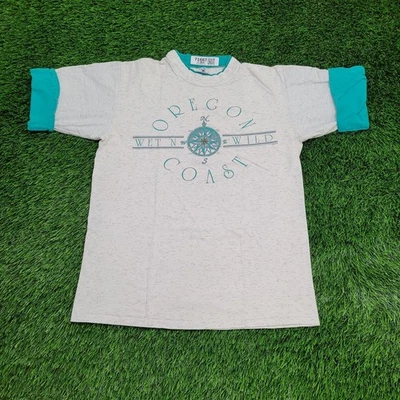 Camisa Oregon Coast vintage años 90 para mujer L/XL 20x26 gris Foto 1 de 4