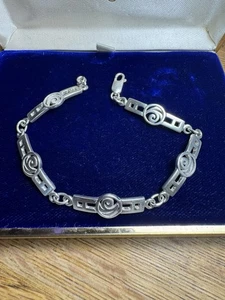 Pulsera de plata de ley 925 estilo Charles Rennie Mackintosh originales históricos - Imagen 1 de 4