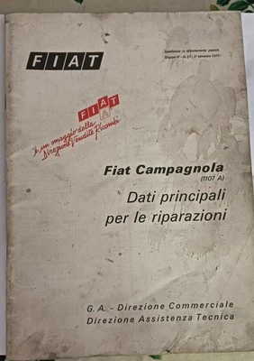 Manuale Uso E Manutenzione Fiat Campagnola  - Immagine 1 di 4