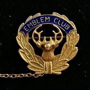 Pin BPOE Elks Emblem Club, oro 10k, vintage, puede ser de Lodge 106 - Imagen 1 de 8