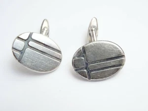 Modernist Design Cufflinks 800 Silver Cuff Links No 92 - Picture 1 of 3