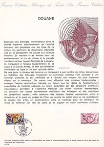 Document Philatélique 1er Jour 45 1976 Douane - Imagen 1 de 1