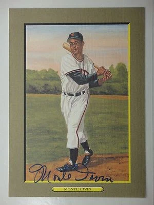 MONTE IRVIN BECKETT BAS SIGNED PEREZ-STEELE GREAT MOMENTS CARD #27 B95389 AUTO - Image 1 of 2