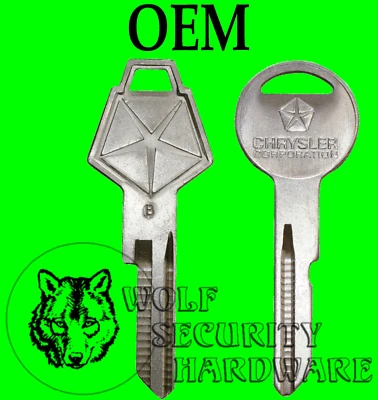 Lote de 2 llaves en blanco para maletero Chrysler Mopar Logo OEM Y152 Y149 Foto 1 de 2