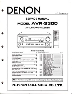 Manual de servicio original Denon AVR-3300 - Imagen 1 de 1