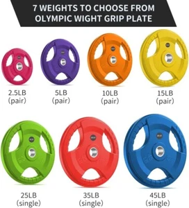 SPART 2-Inch Colored Weight Plates, Gym Plates For Home Workouts - Picture 1 of 11