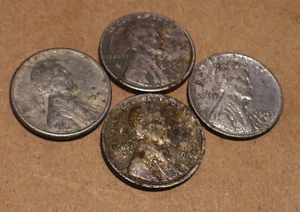 1943 Steel Penny PDS set (4 coins) circulated ungraded - Picture 1 of 2