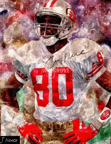 Poster - Jerry Rice Watercolor Painting by james nance Cover