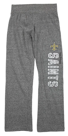 NFL Football Youth Girls New Orleans Saints Fashion Lounge Pants, Heather Grey Cover