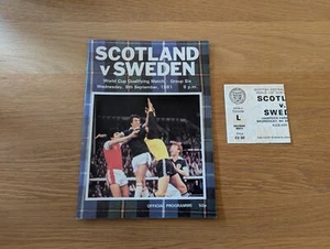 1981 Scotland v Sweden - World Cup Qualifying + Match Ticket - Picture 1 of 1