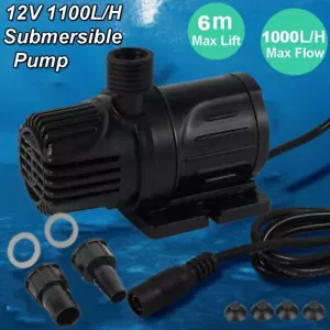 DC 12V 5M 1100L/h Aquarium Submersible Fountain Pond Brushless Pool Water Pump - Picture 1 of 15