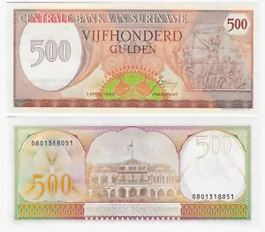 Suriname 500 Gulden 1982 P 129 UNC - Picture 1 of 1