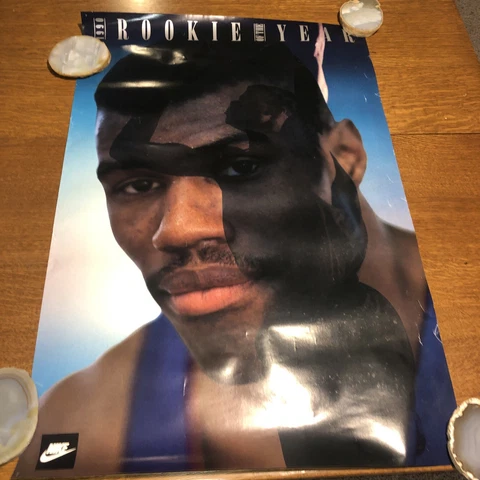 ORIGINAL RARE NIKE DAVID ROBINSON ROOKIE OF THE YEAR POSTER NBA RARE 1990 HTF Cover