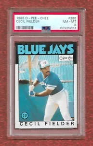 1986 O-PEE-CHEE #386 CECIL FELDER PSA 8 NM-MINT ROOKIE RC BLUE JAYS TIGERS - Bild 1 von 1