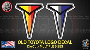 RETRO LOGO Sticker Fits on TOYOTA FJ CRUISER TACOMA 4RUNNER FJ80 FJ60 FJ40 - Picture 1 of 4