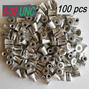 100 Stck. 8-32 Aluminium Flansch Nutserts Nietmutter Nietmutter Nutsert - Bild 1 von 4