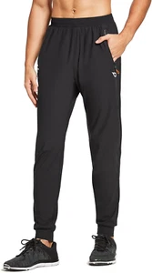 Men'S Joggers Pants Athletic Workout Track Running Gym Lightweight Quick Dry Tap - Picture 1 of 12