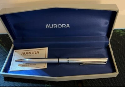 Aurora International Ballpoint in Chrome 带细线图案 — 第 1/4 张图片