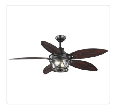 Progress Lighting Alfresco Collection 54" Indoor/Outdoor 5-Blade Bronze Fan… - Image 1 of 2
