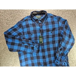 Polo Country Ralph Lauren neu mit Etikett Herren XL blau schwarz Buffalo kariert Button-Down-Hemd - Bild 1 von 13