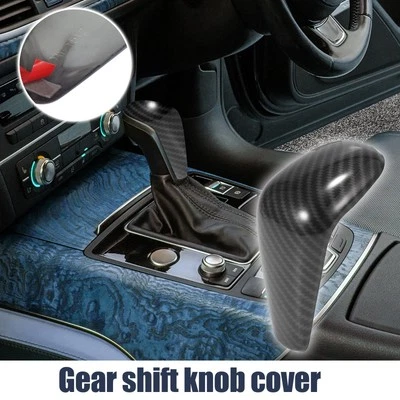 Gear Shift Knob Cover Sticker Carbon Fiber Pattern for Audi A7 S6 S7 RS7 Black Foto 1 de 4
