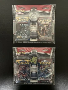 Pokémon TCG: Sun & Moon Base & Crimson Invasion 2 Pack Blister W/pin X2 New - Picture 1 of 2