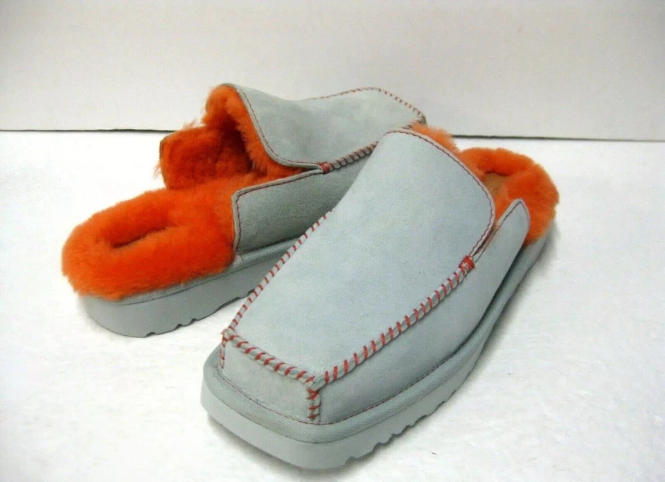 ZAPATOS MUJER UGG X ECKHAUS LATTA BLOCK SLIDE GRIS CIELO EE. UU. 9/UK 7/EU 40 Foto 1 de 4