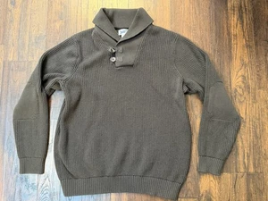 Maglione maglia Duluth Trading collo scialle uomo XL toppe gomito alto a costine - Foto 1 di 7