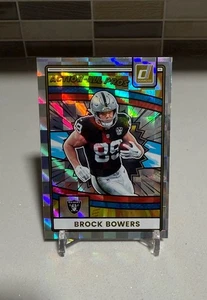 2025 Donruss Brock Bowers All Action Pros Holo Las Vegas Raiders - Picture 1 of 2