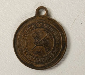The Bank of California Token (B10C-18/JSF6) Incorporated 1864 Keychain Coin - Picture 1 of 7