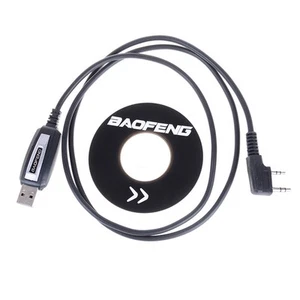 1Set USB 2Pin Programing Cable With Software CD For Baofeng UV-5R BF-888S Rad-b - Zdjęcie 1 z 6