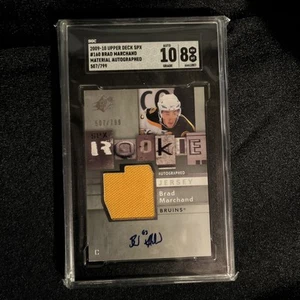 Brad Marchand 2009-10 SPX Rookie Autograph Jersey #385/799 AUTO RC #160 SGC 8 - Picture 1 of 2