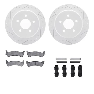 For Ford Explorer Sport 01-02 Drilled & Slotted Rear Brake Kit w Super Duty Pads - Изображение 1 из 4