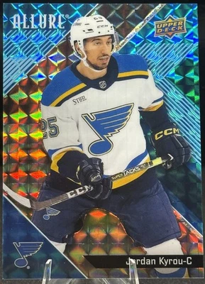 Jordan Kyrou 2024-25 Upper Deck Allure Blue Line #76 Color Match/Bookend 35/35! - Image 1 of 3