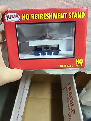 Brand New Atlas HO Scale #615 Refreshment Stand Pre-built Kit With Decals  - Image 1 of 4