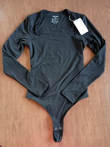 Reoria Damen Body schwarz eckiger Ausschnitt Langarm Größe XS - Bild 1 von 18