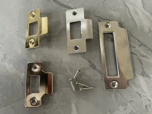 Türschloss Schließbleche / Halter für Einsteckschlösser & Riegel - verschiedene Typen - Bild 1 von 9