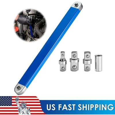 3/8"  Extension Wrench Spanner OffsetSet with Extender Adapter Ratchet Wrench US - Image 1 of 4