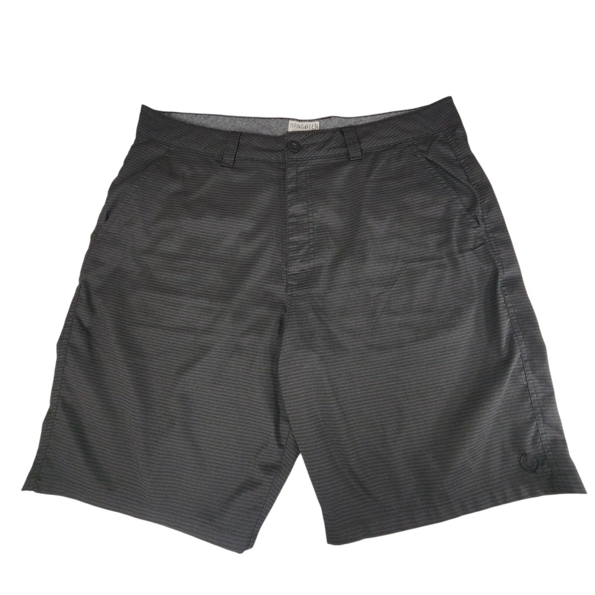 『TEN SHORTS STRIPE CHARCOAL S』 Hang Ten Black Striped Shorts for Men for sale | eBay