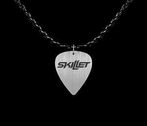 Stainless Steel Guitar Pick Pendant Inspired by Skillet – Rock/Alternative Fan - Picture 1 of 1