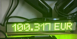 Crypto Live Ticker Matrix - WiFi - Bitcoinkurs in Echtzeit Euro/Dollar - Bild 1 von 2