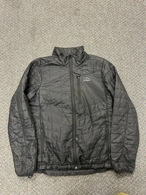 LL Bean Jacket Mens Medium Primaloft Packaway Quilted Black Lightweight Outdoors - Image 1 of 4