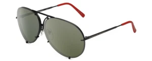 Porsche Design P8478 R Sol Negro Verde Espejo Con / Intercambiable 63mm Lente - Imagen 1 de 5