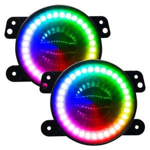 Oracle Jeep Wrangler JK/JL/JT High Performance W LED Fog Lights - ColorSHIFT - Picture 1 of 10